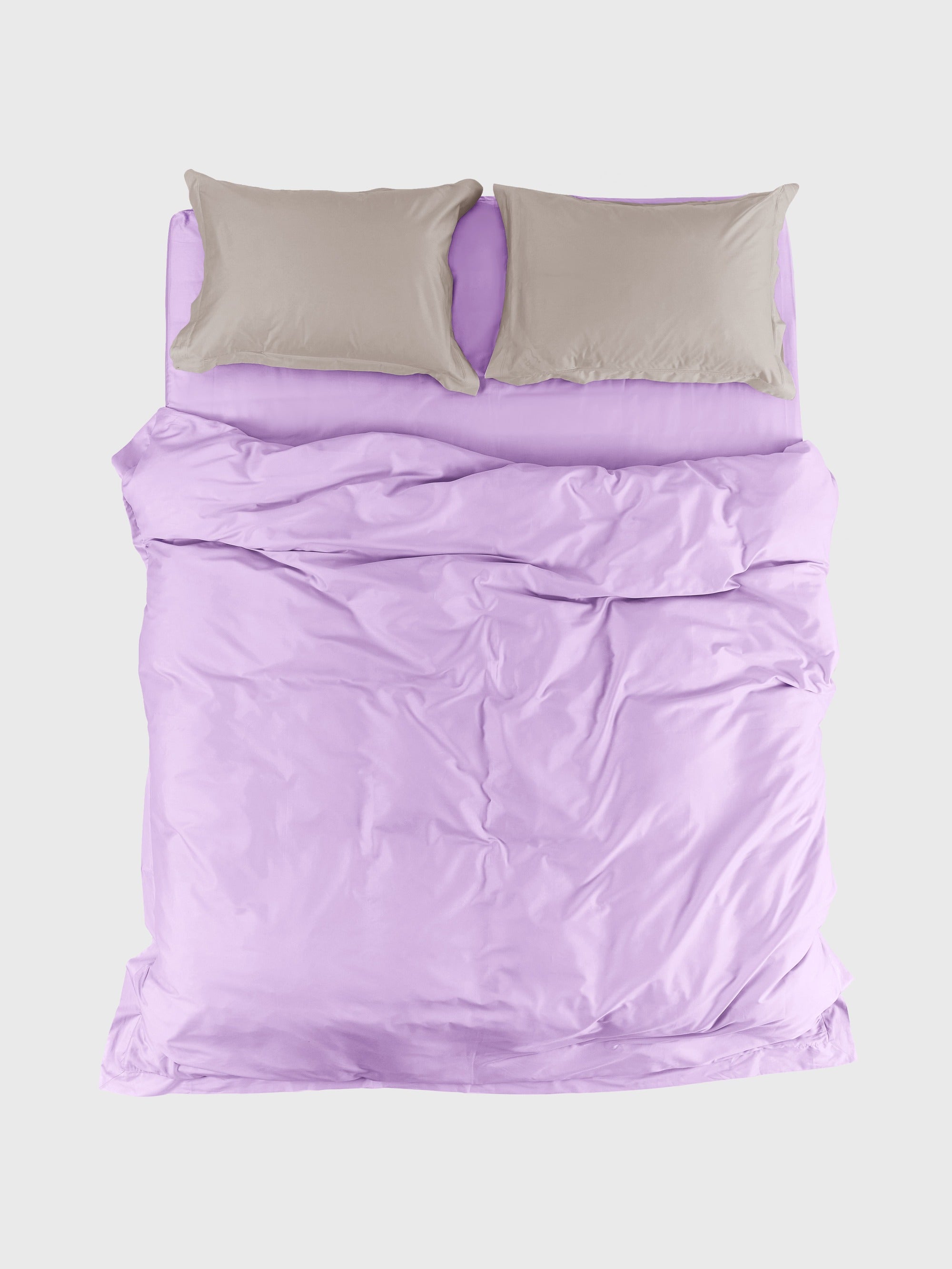 SATEEN DRIFTWOOD BEIGE & LAVENDER MIST Set