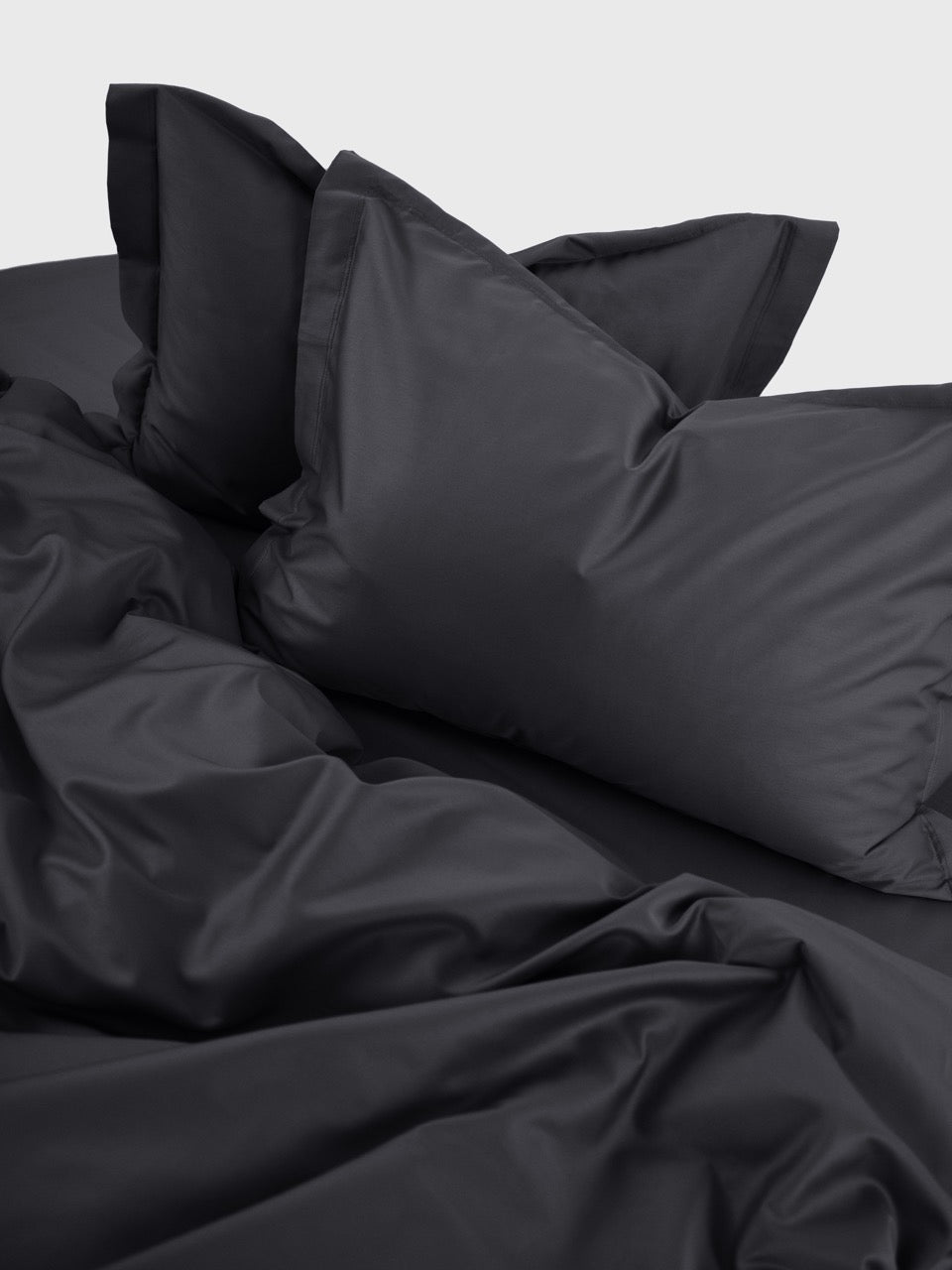 Sateen Pillow Cases Charcoal Night