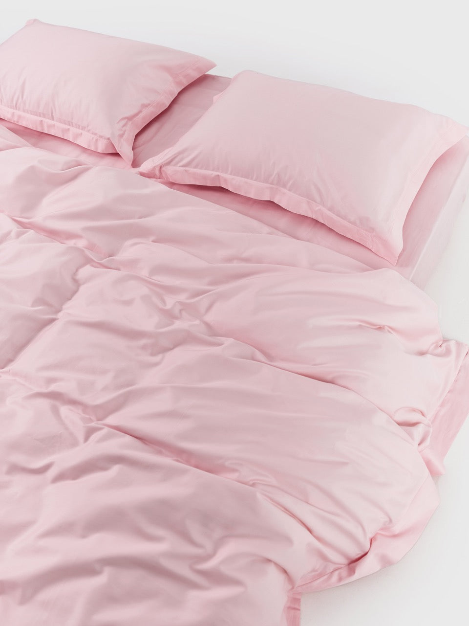 Two Sateen Pillow Cases Pink Sin