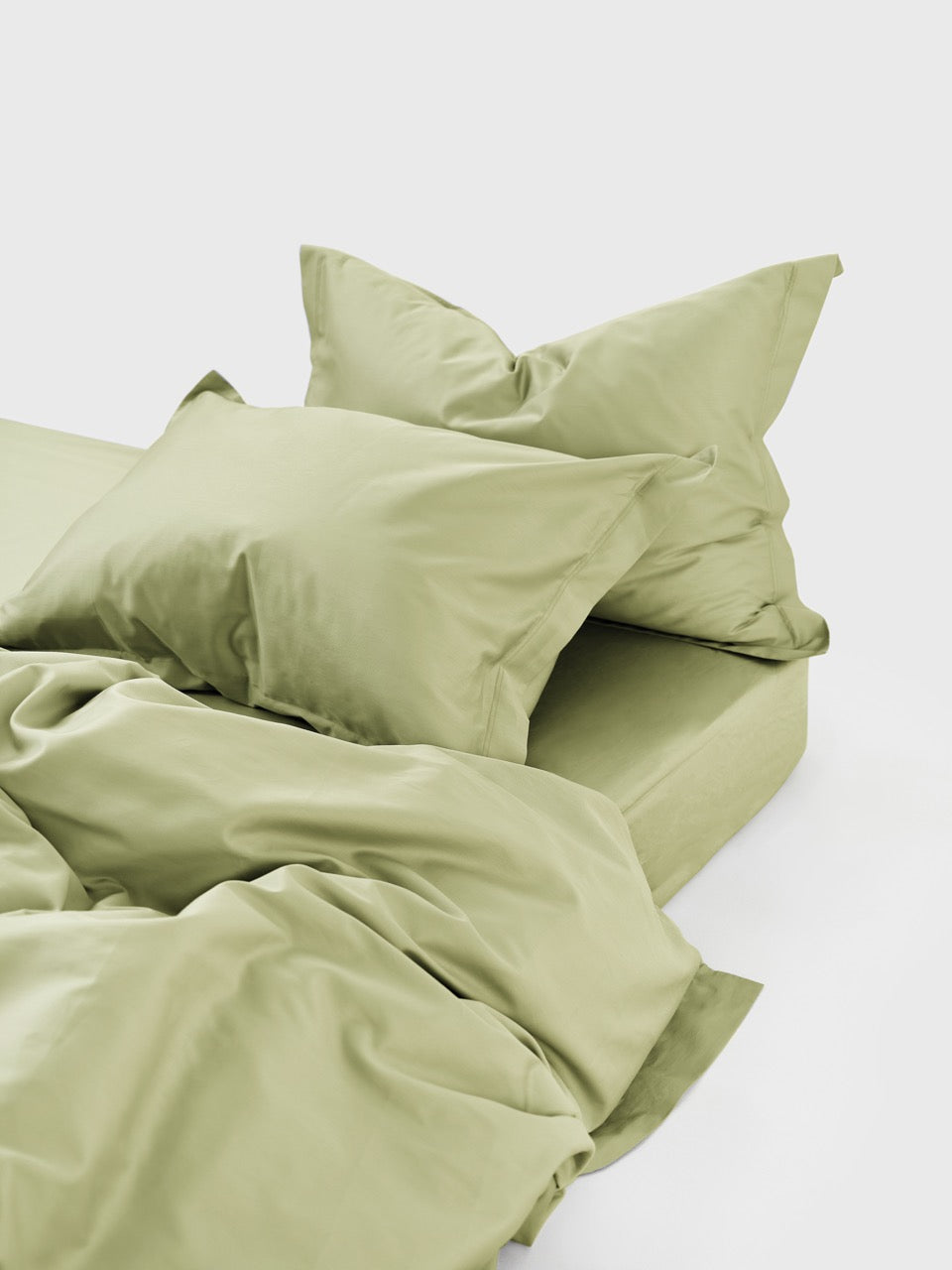 Sateen Pillow Cases Frosted Lime