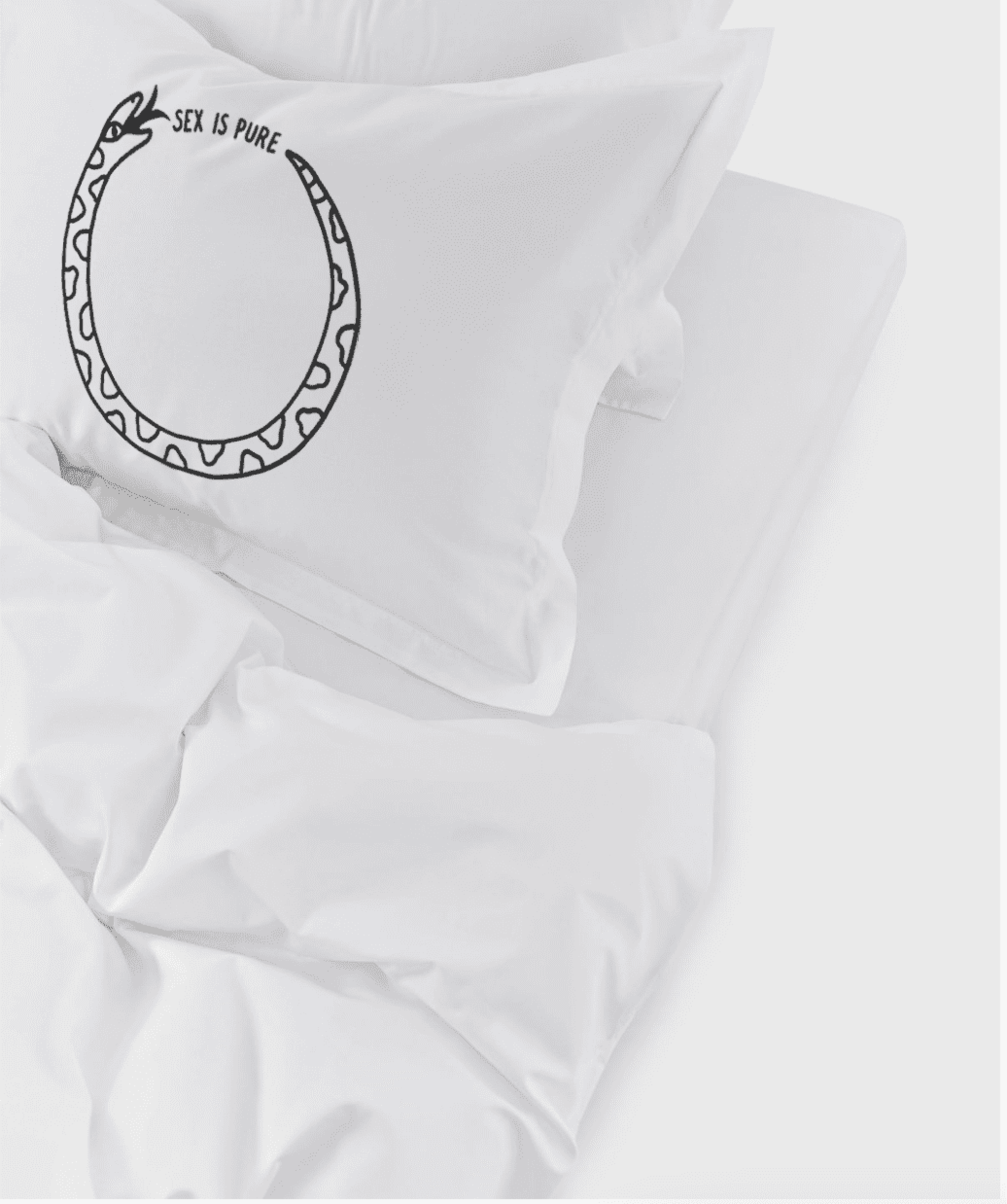 MERFYS X PURE. Ouroboros Pillowcases 80x80 cm (pack of two)