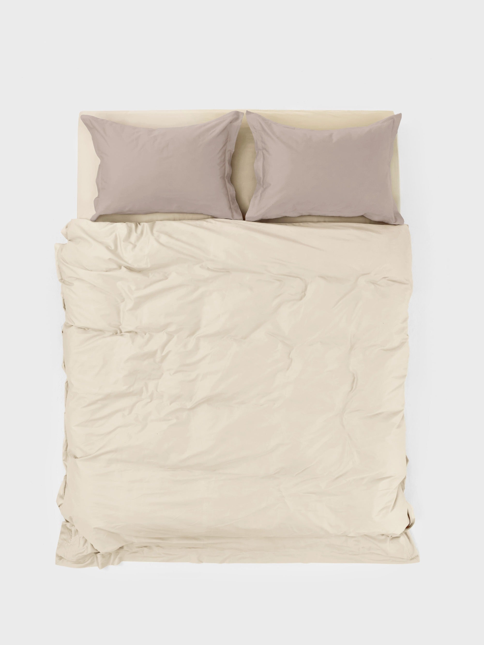 Sateen Driftwood Beige & Oyster Gray Set