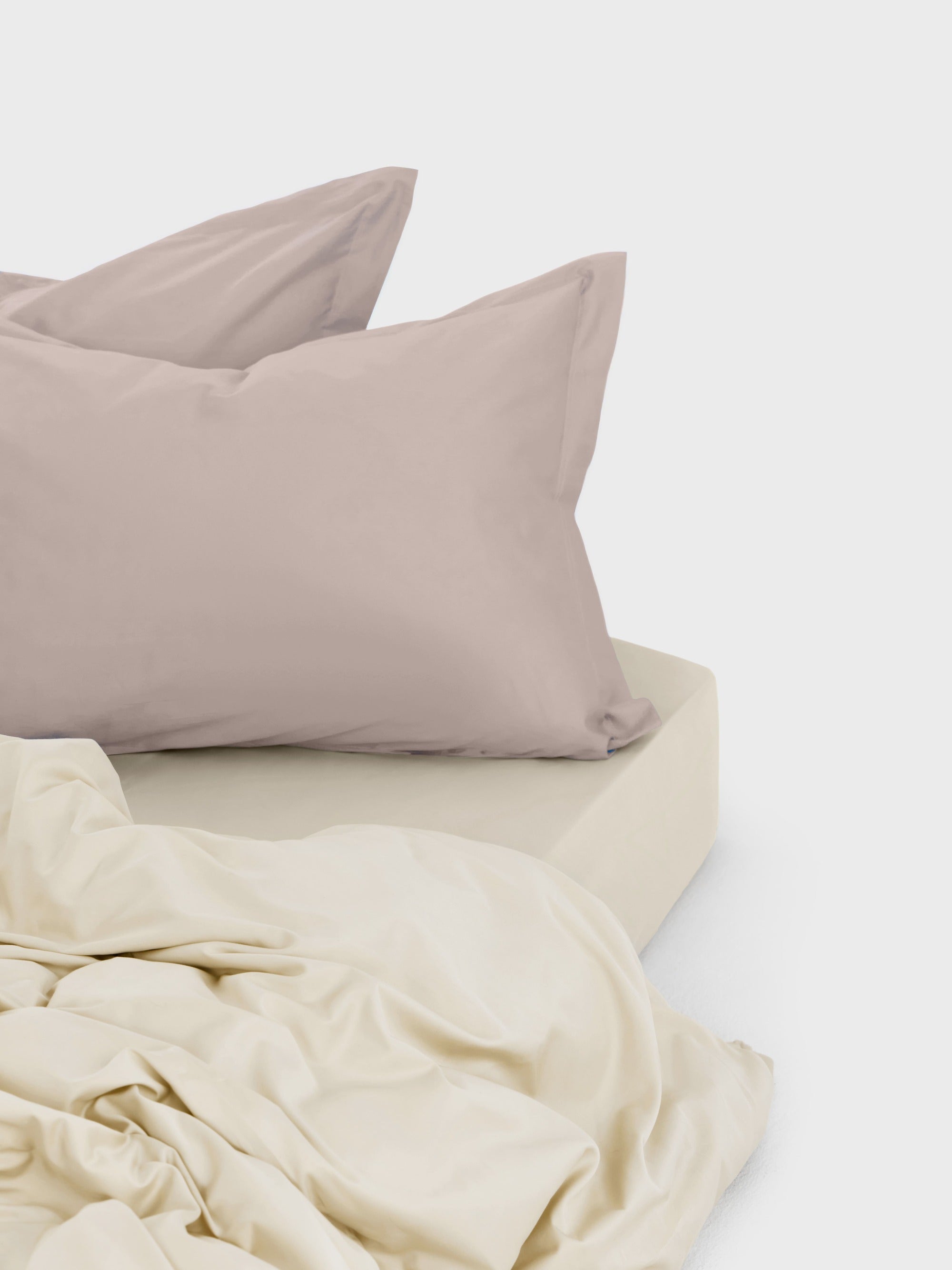 Sateen Driftwood Beige & Oyster Gray Set