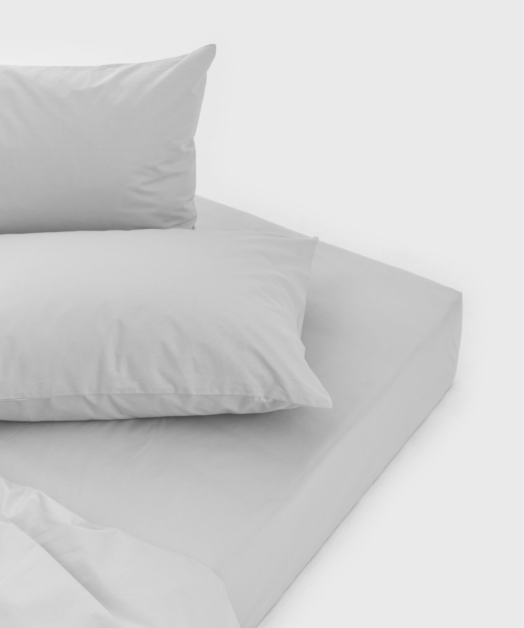 Percale Pillow Cases Glacier Gray