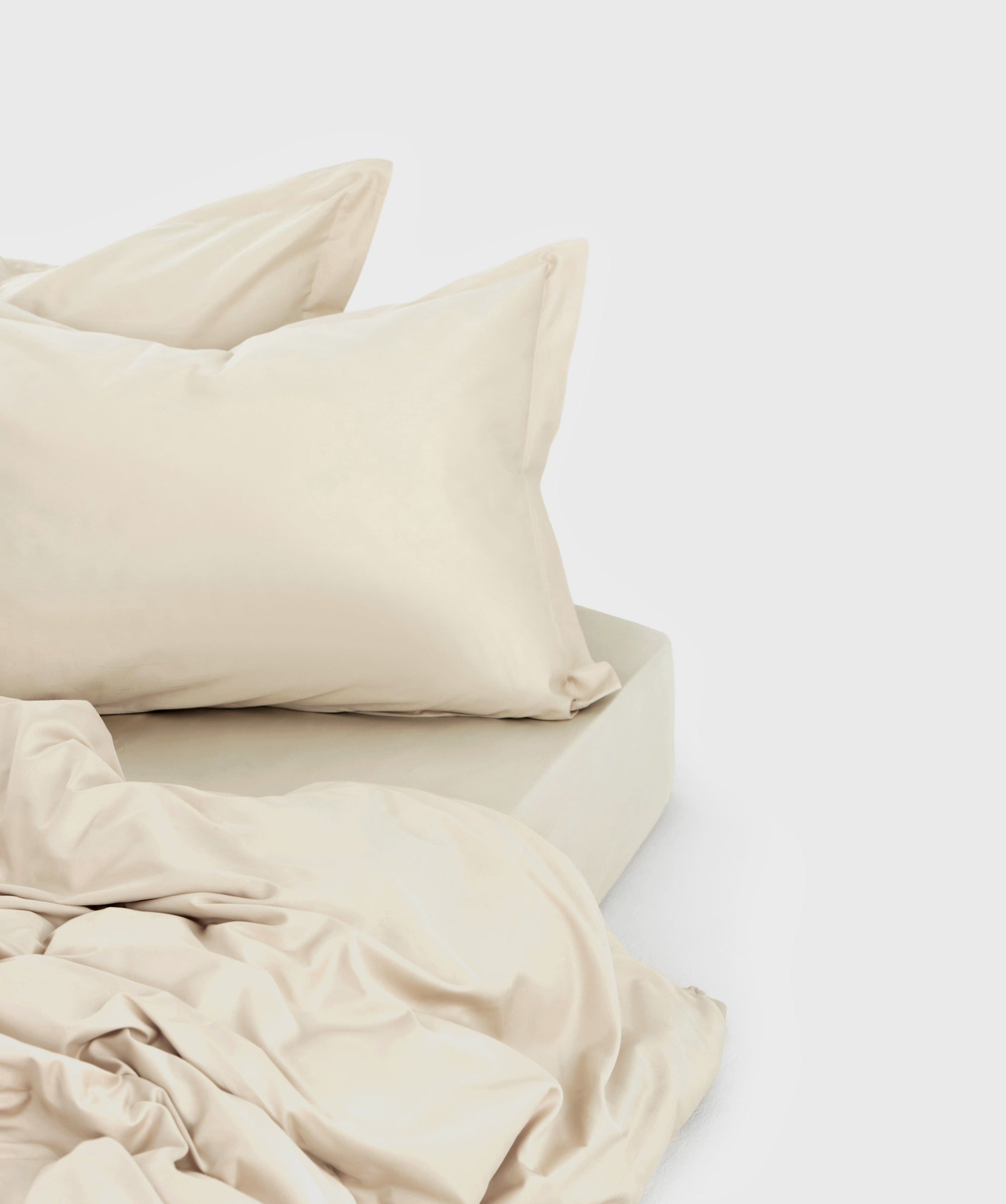 Sateen Pillow Cases Oyster Gray